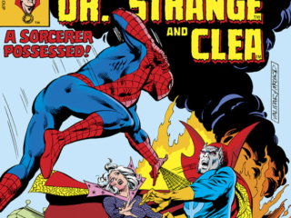 Marvel Team-Up #80 cover; pencils, Rich Buckler; inks, Bob McLeod; Spider-Man, Doctor Strange, Clea, A Sorcerer Possessed