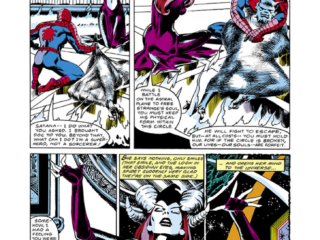 Marvel Team-Up #81, pg. 12; pencils, Mike Vosburg; inks, Steve Leialoha; Spider-Man; Satana