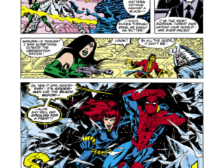 Marvel Team-Up #85, pg. 6; layouts, Sal Buscema; pencils and inks, Steve Leialoha; Spider-Man; Viper, Black Widow; Master of Kung Fu; President Jimmy Carter, Silver Samurai