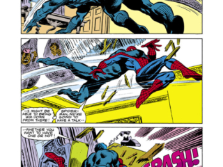 Marvel Team-Up #87, pg. 8; pencils, Gene Colan; inks, Frank Springer; Spider-Man; Black Panther