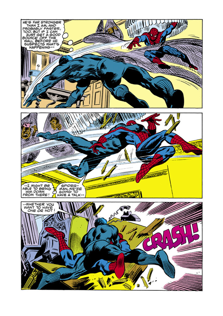 Marvel Team-Up #87, pg. 8; pencils, Gene Colan; inks, Frank Springer; Spider-Man; Black Panther