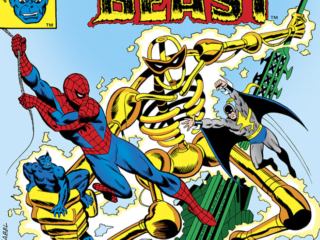 Marvel Team-Up #90 cover; pencils, Al Milgrom; inks, Jack Abel; Spider-Man, The Beast, Avengers/X-Men, Death Rides the Air Waves, Modular Man, Killer Shrike