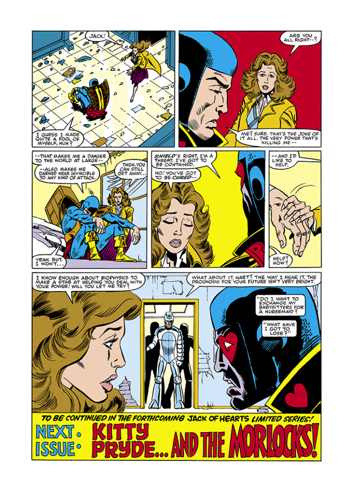 Marvel Team-Up #134, pg. 22; pencils, Ron Frenz; inks, Mike Esposito; Jack of Hearts, Marcy Kane