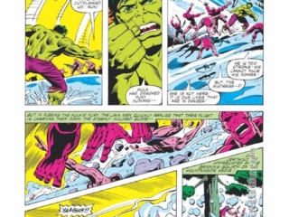 Marvel Treasury Edition #25, pg. 17; pencils, Herb Trimpe; inks, Bruce Patterson; Winter Olympics 1980, Moscow, Hulk, Spider-Man