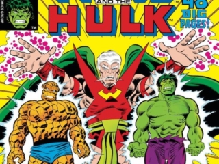 Marvel Two-In-One Annual #5 cover; pencils, Alan Kupperberg; inks, Joe Sinnott; Thing, Incredible Hulk, When a Stranger Calls, 48 Big Pages