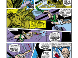 Marvel Two-In-One #1, pg. 11; pencils, Gil Kane; inks, Joe Sinnott; Molecule Man, Man-Thing, Thing, Ben Grimm