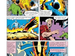 Marvel Two-In-One #61, pg. 2; pencils, Jerry Bingham; inks, Gene Day; Thing, Warlock, Him, Her; beehive, cocoon