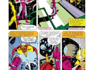 Marvel Two-In-One #62, pg. 14; pencils, Jerry Bingham; inks, Gene Day; Thing, Warlock, High Evolutionary, Thing, flashback