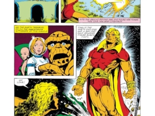 Marvel Two-In-One #63, pg. 15; pencils, Jerry Bingham; inks, Gene Day; Thing; Warlock, Her; Him, Adam Warlock, Alicia Masters, Moondragon