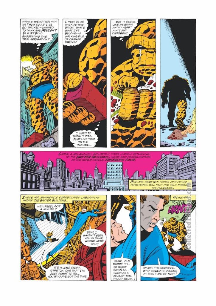 Marvel Two-In-One #64, pg. 2; layouts, George Pérez; pencils and inks, Gene Day; Mister Fantastic, Thing