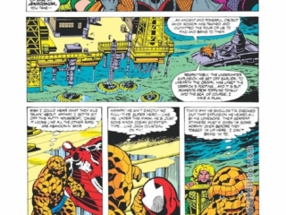 Marvel Two-In-One #65, pg. 2; layouts, George P&eacute;rez; pencils and inks, Gene Day; Thing, Stingray, Serpent Squad; Black Mamba; Serpent Crown; Anaconda, Princess Python