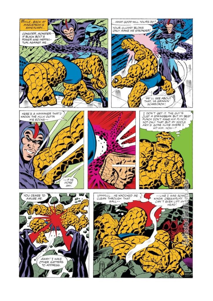 Marvel Two-In-One #72, pg. 19; pencils, Ron Wilson; inks, Chic Stone; Thing, Maelstrom