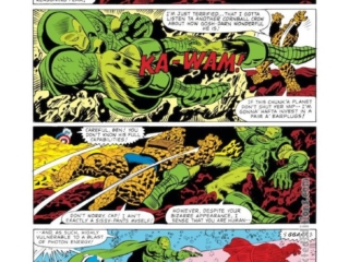 Marvel Two-In-One #75, pg. 31; layouts, Alan Kupperberg; pencils and inks, Chic Stone; Super-Adaptoid, Thing, Captain America