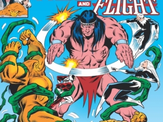 Marvel Two-In-One #84 cover; pencils, Ron Wilson; inks, Chic Stone; Thing, Alpha Flight; The rage of the Ravager, Northstar, Aurora, Vindicator, Sasquatch, win a Columbia formula 10 ten-speed racer