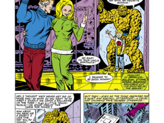 Marvel Two-In-One #86, pg. 16; pencils, Ron Wilson; inks, Chic Stone; Thing; Farewell my Lummox, Special bonus feature, Impossible Man, Reed Richards, Susan Storm, Baxter Building, Franklin Richards