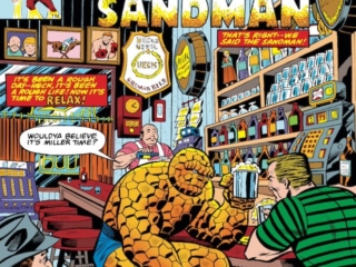 Marvel Two-In-One #86 cover; pencils, Ron Wilson; inks, Chic Stone; Thing, Sandman; would ya believe it&rsquo;s Miller Time, that&rsquo;s right, we said sandman, plus the return of the impossible man, That&rsquo;s Me