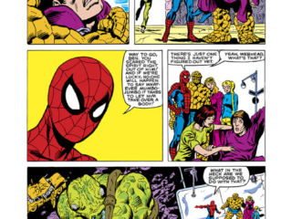Marvel Two-In-One #90, pg. 21; pencils, Alan Kupperberg; inks, Jim Mooney; Thing, Spider-Man