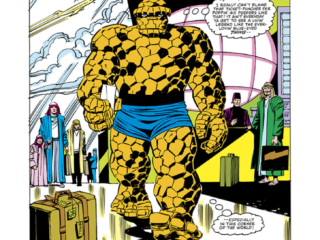 Marvel Two-In-One #92, pg. 2; pencils, Ron Wilson; inks, Mike Esposito, &ldquo;A. Sorted&rdquo;; Thing; This Evil Returning, splash page, Tom DeFalco, Stan Lee Presents