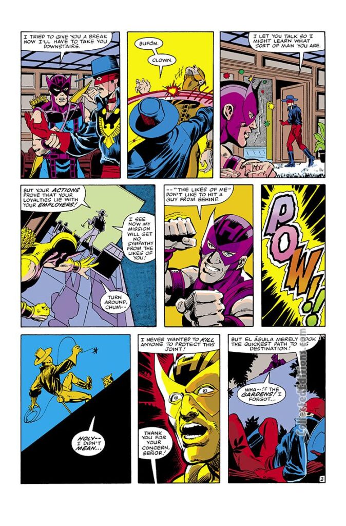 Marvel Fanfare #3, pg. 24; pencils, Trevor Von Eeden; inks, Joe Rubinstein; Hawkeye solo story; El Aguila