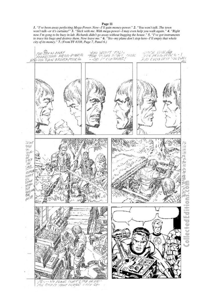 Marvel Masterworks: Fantastic Four Vol. 10 HC bonus content: Jack Kirby art from original version of FF #108; pencils