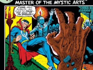 Marvel Premiere #5 cover; pencils and inks, Mike Ploog; The Lurker in the Labyrinth, Slugguth, Doctor Strange