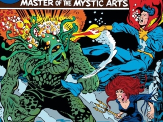 Marvel Premiere #6 cover; pencils and inks, Mike Ploog; alterations, Frank Giacoia; Shambler from the Sea, Doctor Strange