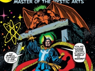 Marvel Premiere #8 cover; pencils, Jim Starlin; inks, uncredited; Kathulos, Doctor Strange