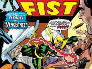 Marvel Premiere #17 cover; pencils, Gil Kane; inks, Dick Giordano; alterations, John Romita Sr.; Iron Fist, danny Rand, Citadel of Vengeance, martial arts, kung fu, karate