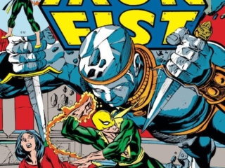 Marvel Premiere #21 cover; pencils, Gil Kane; inks, Tom Palmer; Vengeance of the Death Goddess, Iron Fist, kung fu