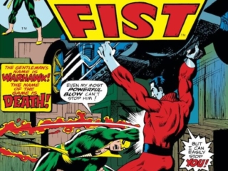 Marvel Premiere #23 cover; pencils, Gil Kane; inks, Bob McLeod; Warhawk, Kung fu, Iron Fist