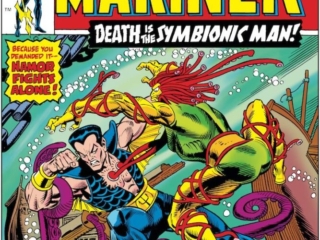 Marvel Spotlight #27 cover; pencils, Gil Kane; inks, Frank Giacoia; Symbiotic Man, Namor