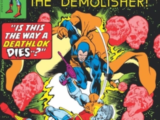 Marvel Spotlight #33 cover; pencils, Rich Buckler; inks, Klaus Janson; Deathlok the Demolisher, Gabriel Devil-Slayer