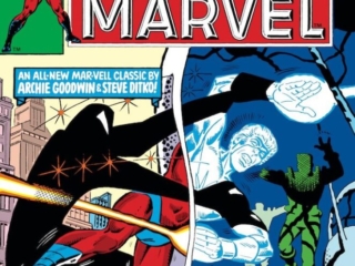 Marvel Spotlight #4 cover; pencils and inks, Steve Ditko; Duel Thru the Dimensions, Archie Goodwin, Captain Marvel, Mar-Vell