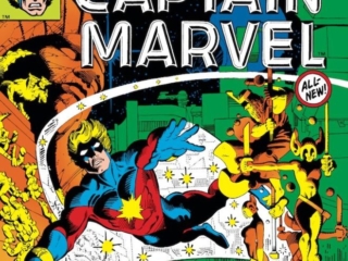 Marvel Spotlight #8 cover; pencils, Frank Miller; inks, Terry Austin; Planet Where Time Stood Still, Captain Marvel, Mar-Vell
