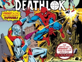 Marvel Team-Up #46 cover; pencils, Rich Buckler; inks, Mike Esposito; Spider-Man, Deathlok