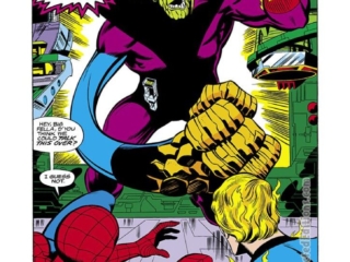 Marvel Team-Up #61, pg. 8; pencils, John Byrne; inks, Dave Hunt; Spider-Man, Super-Skrull, Johnny Storm, Human Torch