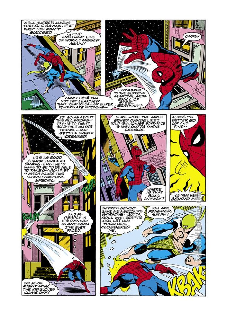 Marvel Team-Up #64, pg. 9; pencils, John Byrne; inks, Dave Hunt; Spider-Man, Steel Serpent