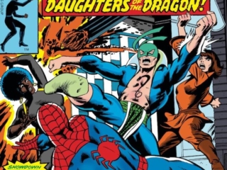 Marvel Team-Up #64 cover; pencils and inks, Dave Cockrum; Spider-Man, Iron Fist, Daughters of the Dragon, Misty Knight, Colleen Wing, Steel Serpent, If Death be My Destiny