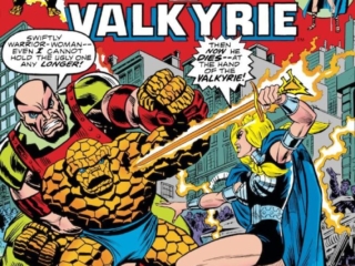 Marvel Two-In-One #7 cover; pencils and inks, John Romita Sr. Marvel Two-In-One #7 cover; pencils and inks, John Romita Sr.; Thing/Valkyrie/Executioner