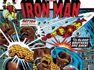 Marvel Feature #12 cover; inks, John Romita Sr. Thing/Iron Man/Blood Brothers