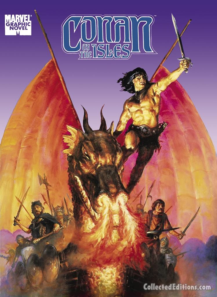 Marvel Graphic Novel: Conan of the Isles cover; painted art, Doug Beekman