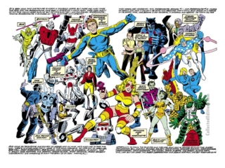 Micronauts Annual #1, pgs. 18-19; pinup, pencils and inks, Steve Ditko; Prince Shaitan