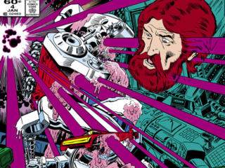 Micronauts: The New Voyages #4 cover; pencils and inks, Keith Pollard; Commander Rann, Biotron