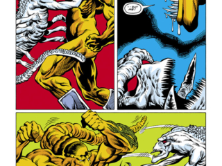 Micronauts: The New Voyages #8, pg. 15; pencils, Kelley Jones; inks, Bruce Patterson; Huntarr, Solitaire