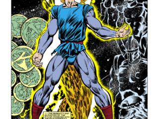 Micronauts: The New Voyages #9, pg. 14; pencils, Kelley Jones; inks, Bruce Patterson, Commander Arcturus Rann, Bug, Marionette