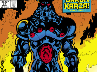 Micronauts: The New Voyages #15 cover; pencils and inks, Kelley Jones; Baron Karza, Nuff Said