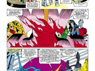 Micronauts: The New Voyages #17, pg. 6; pencils, Howard Bender; inks, Danny Bulanadi, Solitaire, Homeworld Worldmind, Bug, Marionette