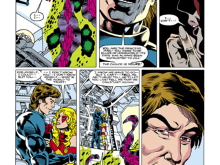 Micronauts: The New Voyages #20, pg. 20; pencils, Kelley Jones; inks, Danny Bulanadi; Commander Rann, Marionette, Baron Karza