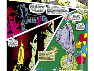 Micronauts #1, pg. 17; layouts, Michael Golden; pencils and inks, Joe Rubinstein; Earth, Endeavor, Commander Rann