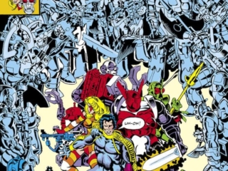 Micronauts #9 cover; pencils and inks, Michael Golden; They Came From Inner Space; Commander Rann, Uh-oh, Marionette